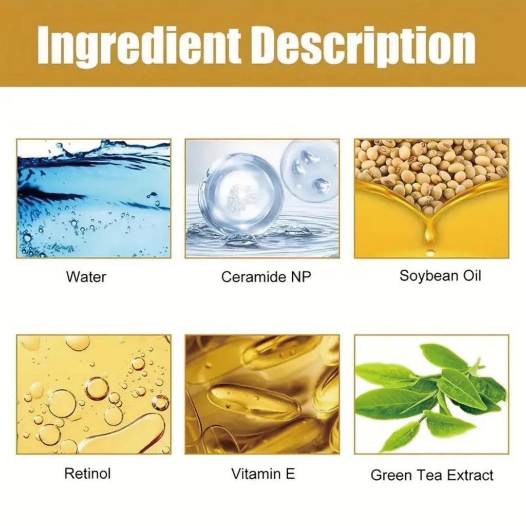 Retinolový hydratační krém, vyhlazuje vrásky, redukuje jemné linky, hydratuje a hydratuje, vyživuje pokožku a zlepšuje poškozenou pokožku