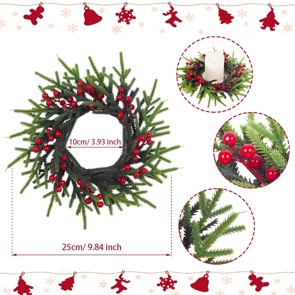 Direct Selling Festive Christmas Decorations Small Wreaths Festive Decorations Candlestick Wreaths