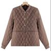 Lightweight Cotton-padded Jacket, Lightweight Rhombic Mother's Casual Loose Cotton-padded Jacket, Winter Short Jacket, Solid Color Padded Jacket