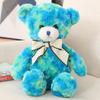 Colorful Ribbon Bow Teddy Bear Plush Toy Stuffed Animal Doll Decoration Gift