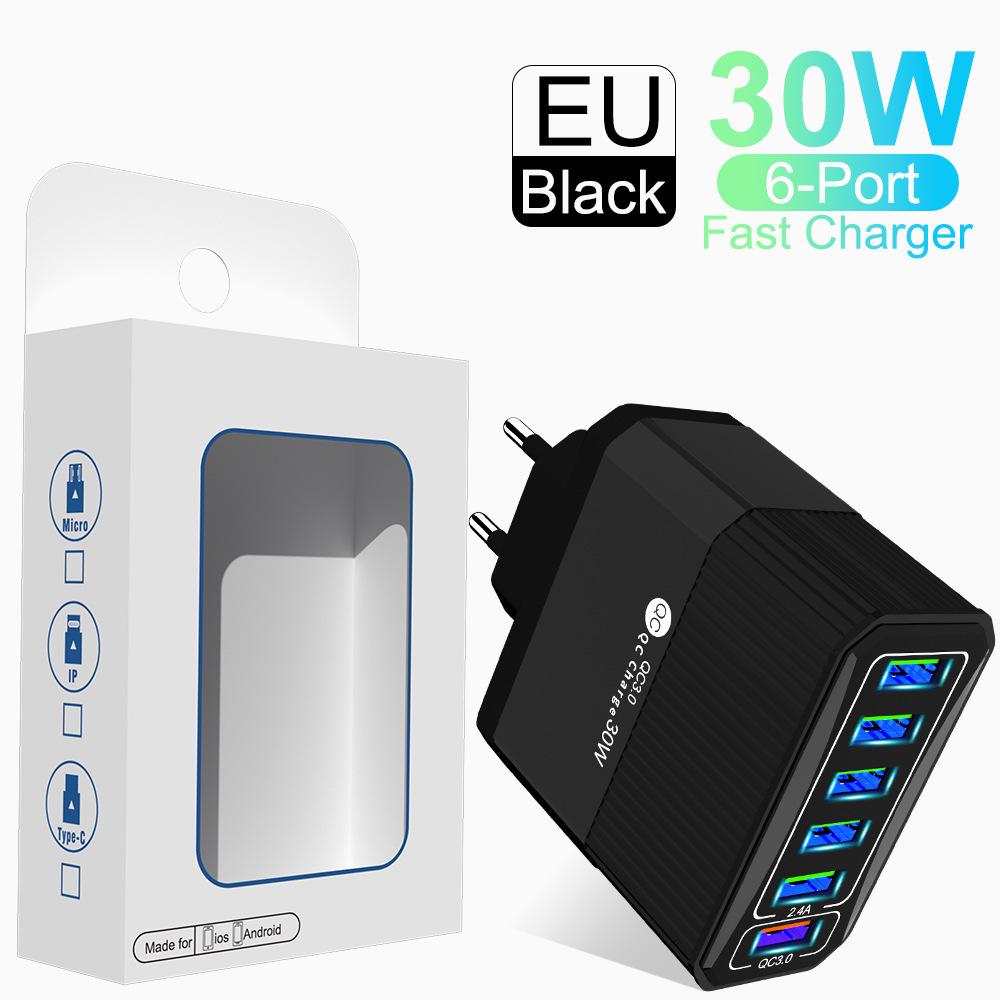 Chargeur Rapide GaN 65W QC3.0 pour Téléphones & Tablettes, Norme UE