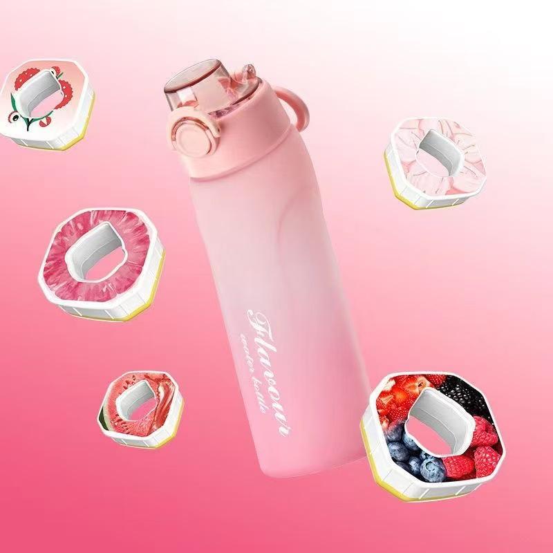 

Детская бутылка для воды с фруктовым настоем: Без сахара, Без калорий, Ароматизированная соломинка, Двухцветный градиент (Продано отдельно: Кольцо) 720ml розовый