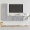 Vidaxl Set of 3 TV Cabinets, Grey Sonoma Oak, Wood-based Material
