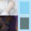 Glow In the Dark Henna Tattoo Sticker Blue Glow Fake Lace Tattoos Luminous Temporary Tattoos  Girls