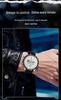 Orologio da polso da uomo Sanda a doppio movimento con display a tre finestre, multifunzioni, cinturino in pelle e acciaio e funzione impermeabile.