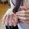 Ins Style Press On Nails Butterfly Pearl Handmade Fake Removable Women