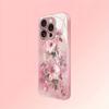 Graffiti Blumenkunst Muster Metallische Farbe Glas Harte Handyhülle Für iPhone 17 Air 17 16 15 14 13 12 11 Pro Max Plus 16E Hülle