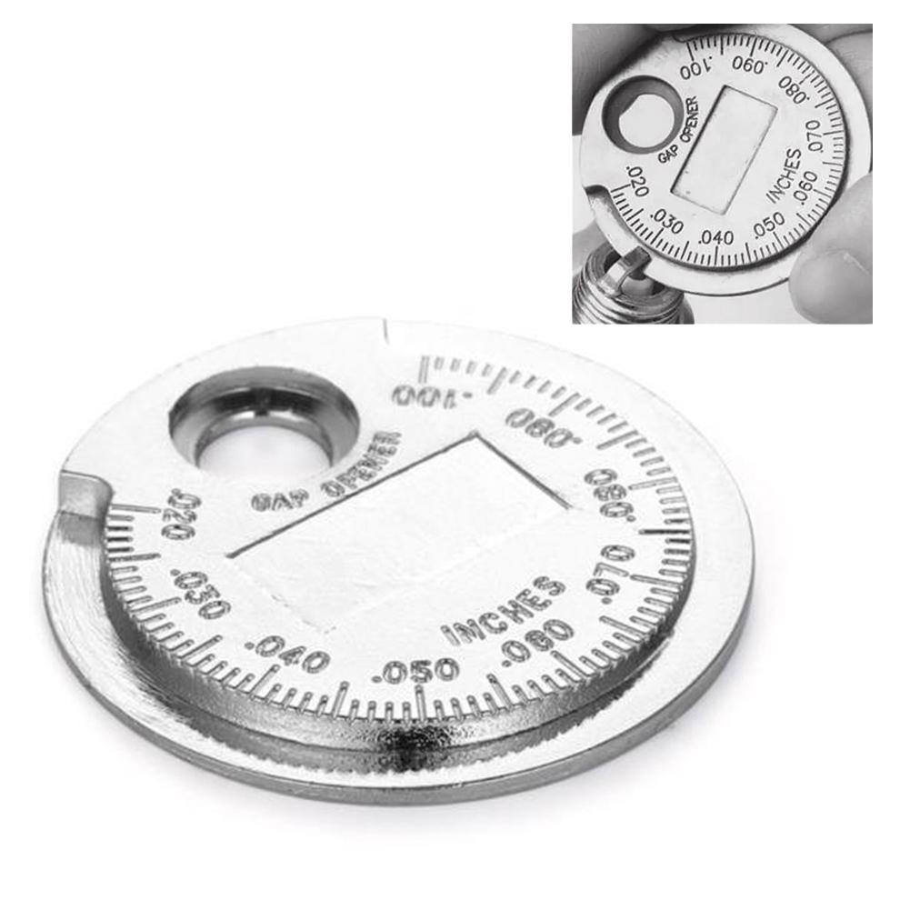 1pc Coin- Type 0.6-2.4mm Spark Plug Gap Gauge Measurement Tool Range Spark Plug Gage Caliber Measuring Tool