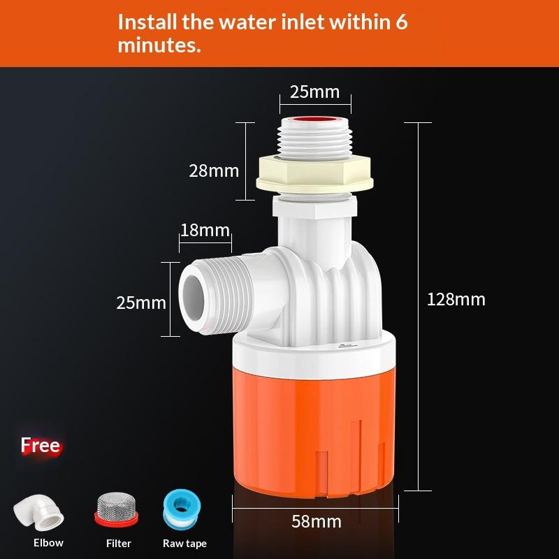 Valvola di Controllo Automatico del Livello dell'Acqua Valvola a Sfera Galleggiante in Plastica 1/2" 3/4" Interruttore Galleggiante per Serbatoio Piscina Spegnimento Automatico Valvola di Ingresso Acqua