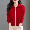 Women's Chic Slimming Lapel Knit Wool Cardigan: 2025 Spring/Autumn Fashionable Short Sweater Outerwear