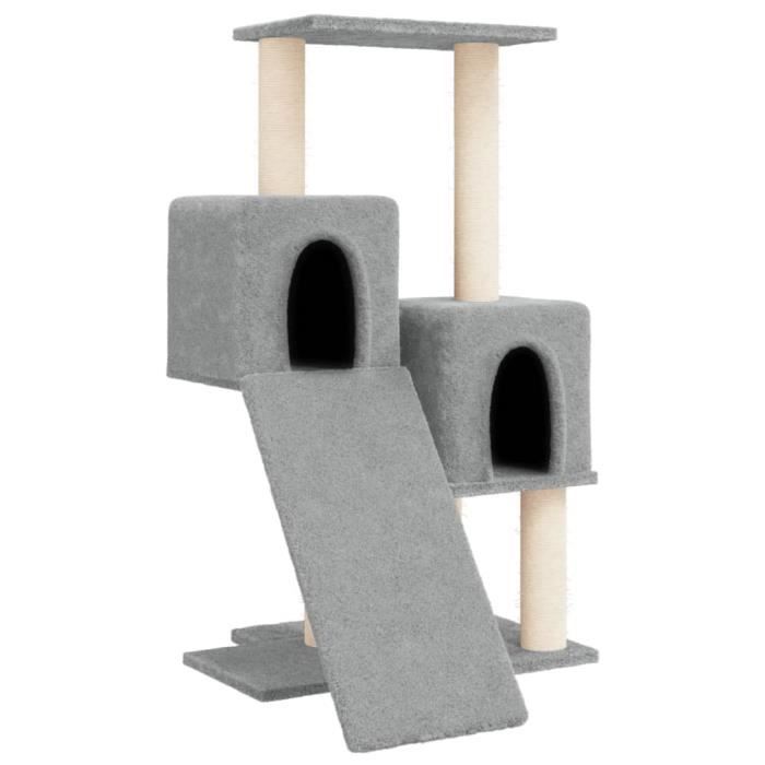 VidaXL Arbre à chat avec griffoirs en sisal Gris clair 82 cm 171778