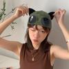 Cat Ear Streetwear Adjustable Peaked Cap Korean Style Sun Visor Pilot Hat Women Baseball Cap
