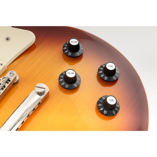 Musiclily Pro Top Hat Knob Set, Imperial, 2V2T, Sombrero Knobs for Electric Guitar/Bass Amplifiers, Black