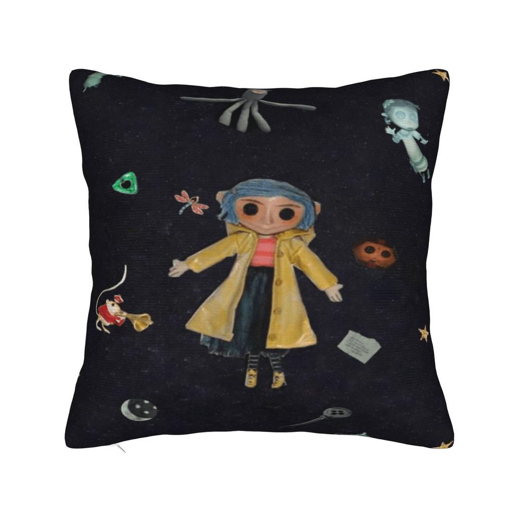 Horror Cartoon C-Coraline Pillow Case Novelty Pillow Cover Graphic Pillowcases For Wedding Party Home Decor