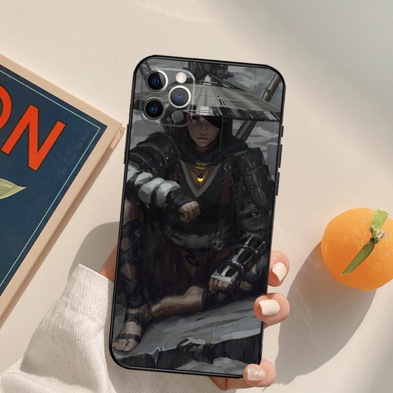 Apple Iphone14Promax Mobile Phone Case Anime Girl Samurai Mobile Phone Case Hair Painting Anti-Drop Huawei Three