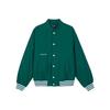 Men's Sports Casual Baseball Collar Striped Cotton Jacket - Green