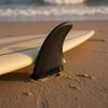 3 Pieces Surfboard Fin with DoubleTab Base Removable Textured for Surfers Orange