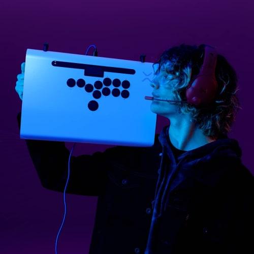 [oficiálně licencovaný produkt Sony] victrix pákový akekon victrix od pdp pro fs-12 arkádová bojová hůl pro playstation 5 - bílá, victrix páková a