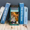 DIY Cottage Bookstore Book Stand Buckle Stitching Wooden Doll House Creative House Gift Exquisite Music Box 14+ Gifts