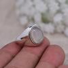 Elegant Natural Opal Stone Thai Silver Ladies Wedding Ring Original  For Women Gift Never Fade