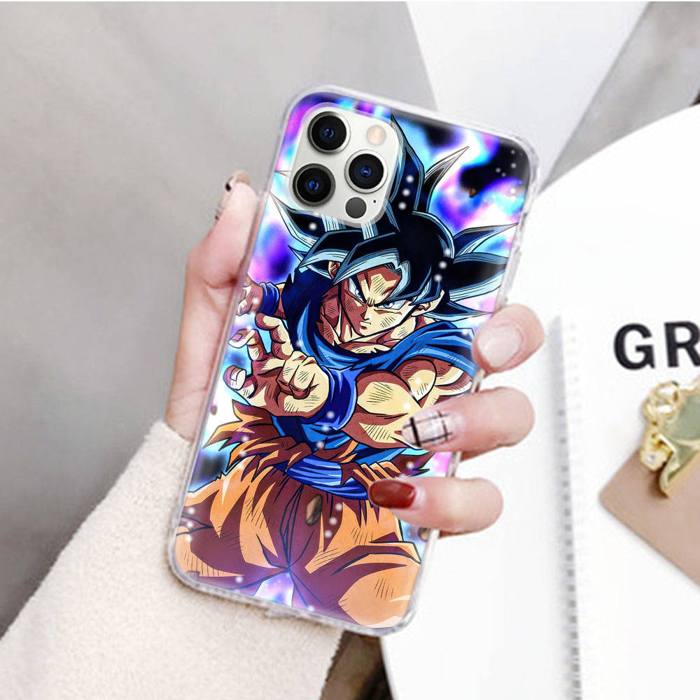 JW83 Dragon Ball Goku Transparent Case for Samsung A04 A14 A23 M33 M53 Realme 10 9 C35 C55 VIVO Y02 X80 Infinix Hot 30 Note 11 Tecno Spark 8P Pro