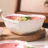 Strawberry Bowl Spoon Plate Set Beautiful Girl Heart Bowl Salad Bowl Dessert Household Tableware