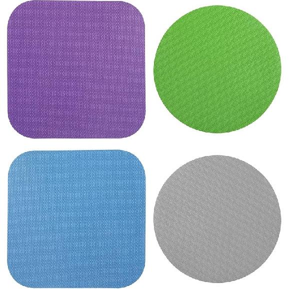 4pcs Jar Opener Gripper Pads, Rubber Jar Grippers Multi-function Jar Opener for Seniors with Weak Hands Kitchen Coasters (Green, Purple)