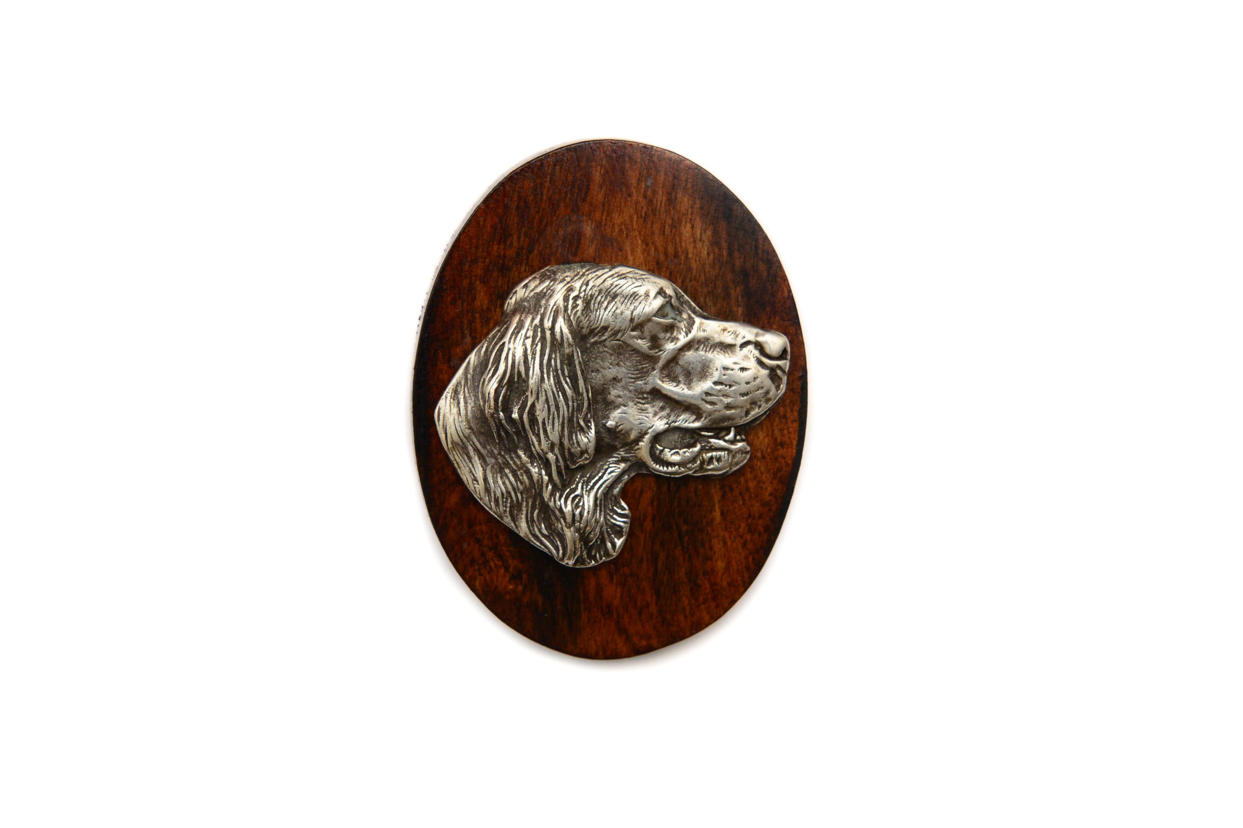 

English setter, Lawerack, Laverack - Dog show brooch, starter number clip, dog pin by Art-Dog коричневий