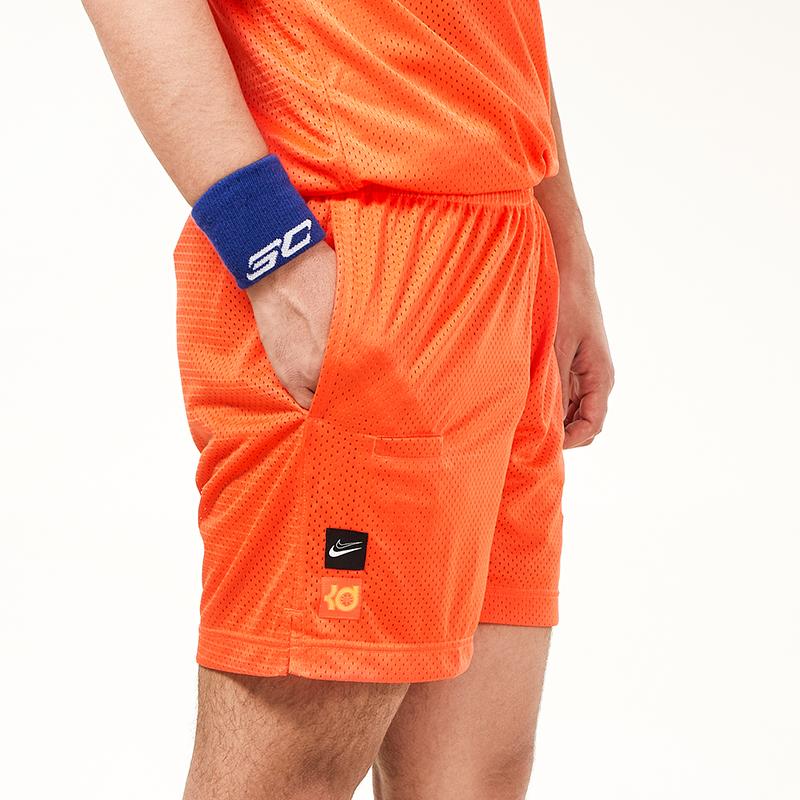 Nike KD Basketball Sports Quick-Dry Breathable Knit Shorts Men Bottoms Orange CV2394-842