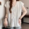 NaVaVa Women LoVely Frill V Neck Cap sleeVe Blouse Nb3160