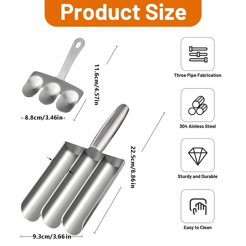 3 Link Meatball Maker Stainless Steel Meatball Mold A Meatball Scoop for Easy Homemade Salad Balls Perfect for Family Cooking