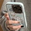 Blue pink cat model is suitable for Apple 17PRO Huawei MATE80 Honor 500vivo Xiaomi 17OPPO mobile phone case.