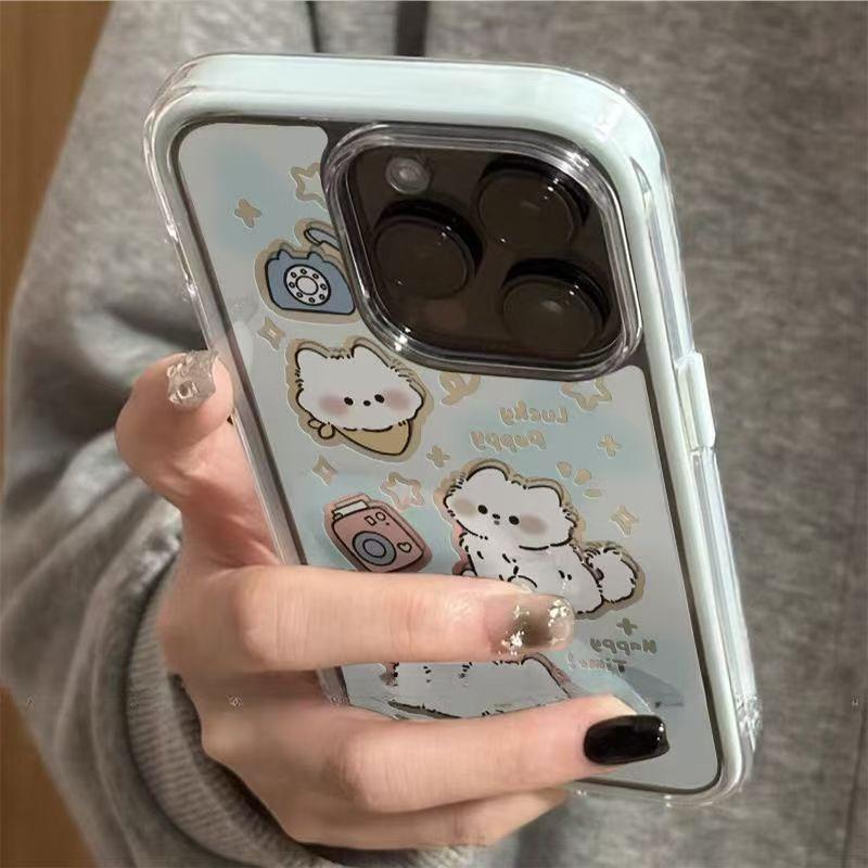 Blue pink cat model is suitable for Apple 17PRO Huawei MATE80 Honor 500vivo Xiaomi 17OPPO mobile phone case.