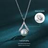 Stylish Freshwater Pearl Necklace with 925 Sterling Silver Water Drop Pendant