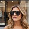 Sunglasses With Uv400 Protection, Fashionable And Unique, With A Large Frame And A Double-bar Design For Driving 31758