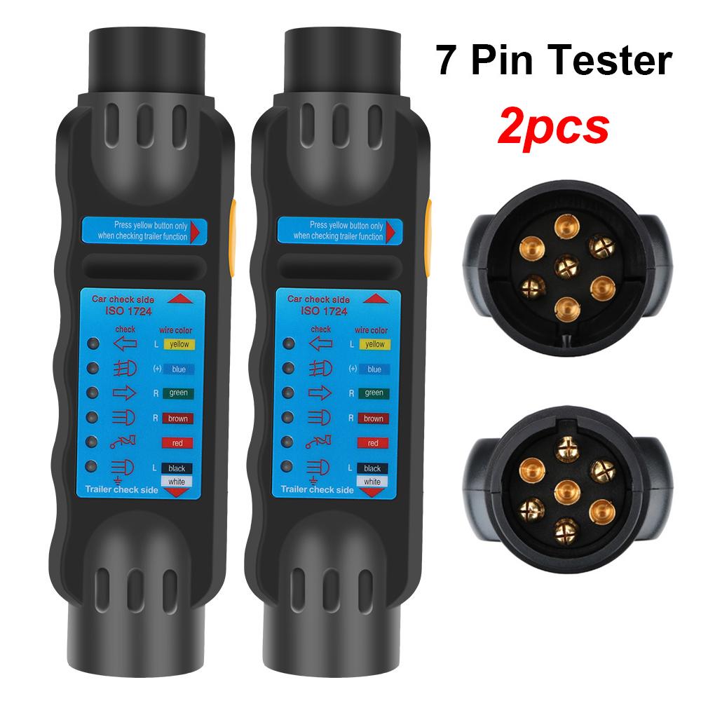 7pin 13Pin Adapter Socket 12V Trailer Tester Wiring Circuit Light Test Car Taillights Turn Signals Illumination Diagnostic ToolsGood product