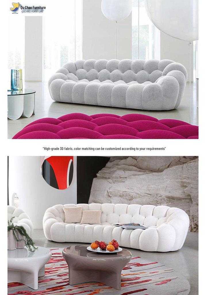 Roche Bobois Italian Modern Bubble Sofa - Light Luxury Irregular Shape for Small Apartment Living Room