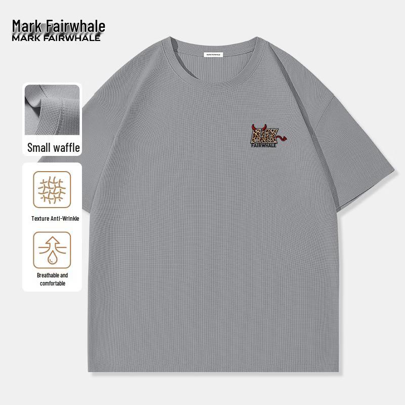 MARK FAIRWHALE Men's Waffle Knit Short Sleeve T-Shirt