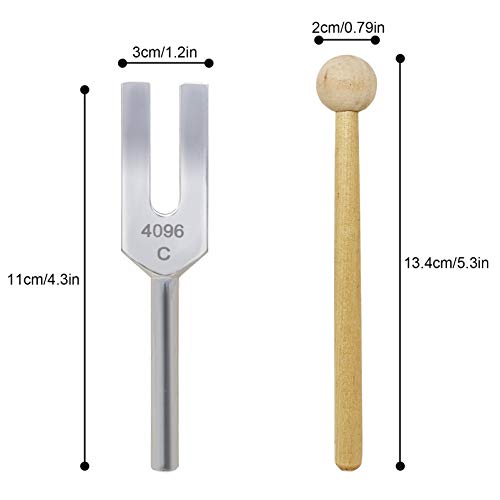 Crystal Tuner, 4096Hz, Tuning Fork, Natural Quartz Crystal, 5-Piece Set, Amethyst, for Purification, Relaxation, with Japanese Instructions, WH26 - Pu