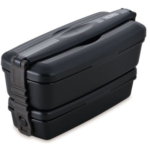 Thermos Bento Box 2 Tier Fresh Lunch Box 900ml Black Gray DJB-905W BKGY