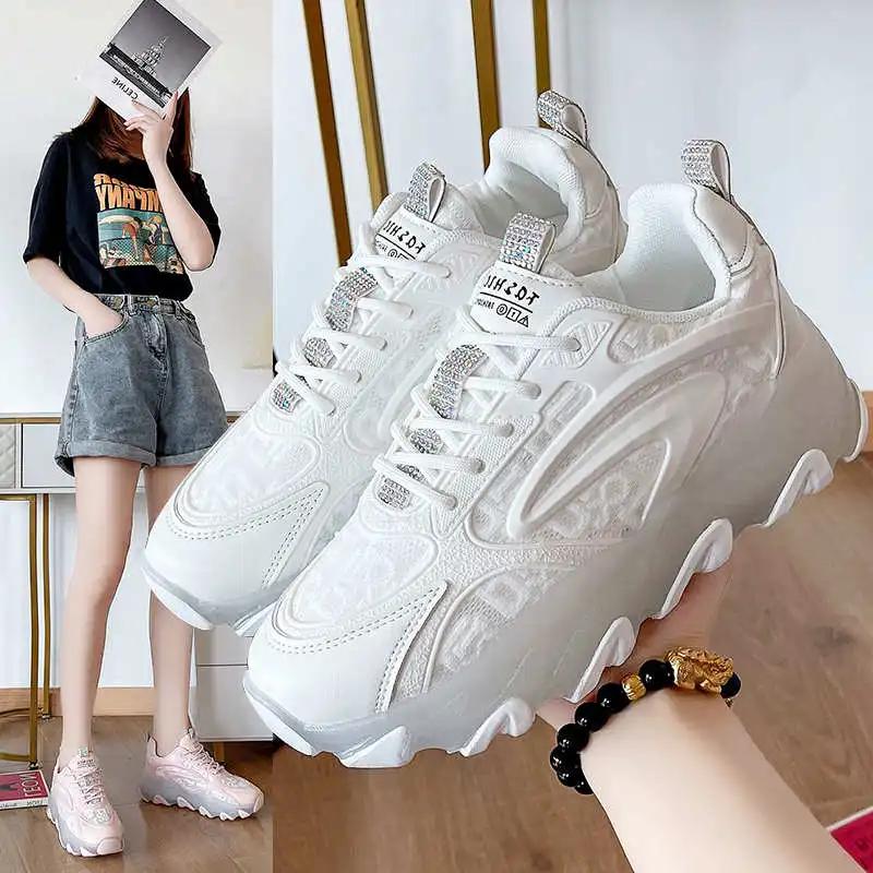 Fashion Without Heels Outdoor Summer Sports Shoes Women Vulcanize Sneakers Woman Luxury Sneakers Ladies Moccasins Zapatiilas