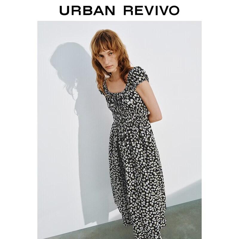 Women s Floral Smocked Waist Maxi Dress S