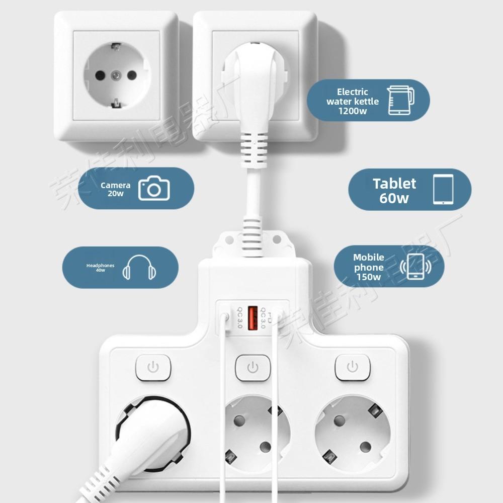 European and British Standards American Standards Universal Hole Socket Socket USB High-power Household Extension Cable Plug-in Board