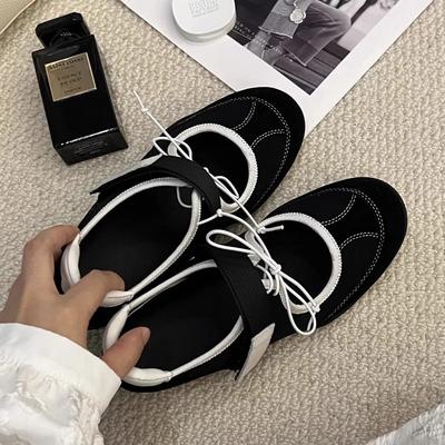Sports Ballet Shoes Women's Summer 2025 New Velcro Shallow Mouth Mary Jane Shoes Women's Casual Soft-soled Single Shoes
