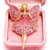 Unique Rhinestone Ballet Dancer Pin for Women and Girls Stylish Jewelry for Events