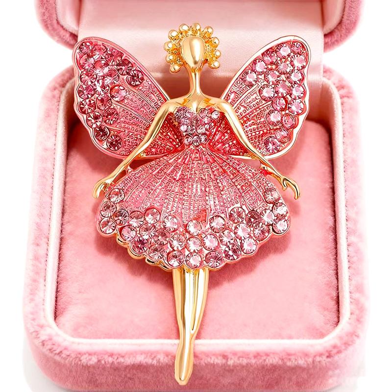 Unique Rhinestone Ballet Dancer Pin for Women and Girls Stylish Jewelry for Events
