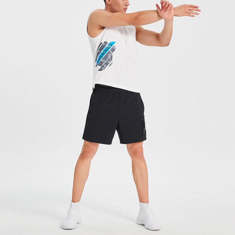 Li Ning Sports Shorts Men's New Standard Black Moderate AKSQ087-1