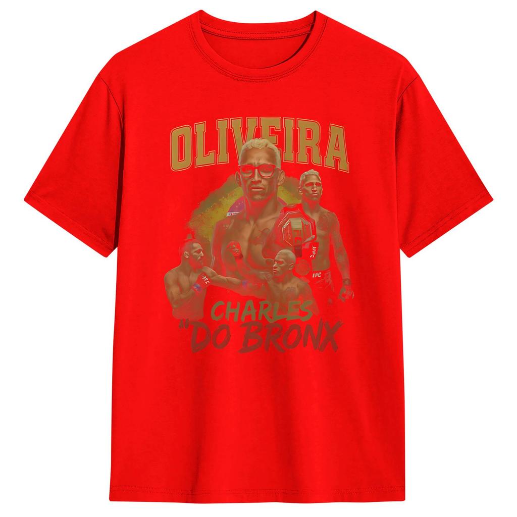 Men Charles Oliveira Fighter T Shirt  100 Cotton Tops Awesome Short Sleeve Round Neck Tees 4XL 5XL 6XL TShirt