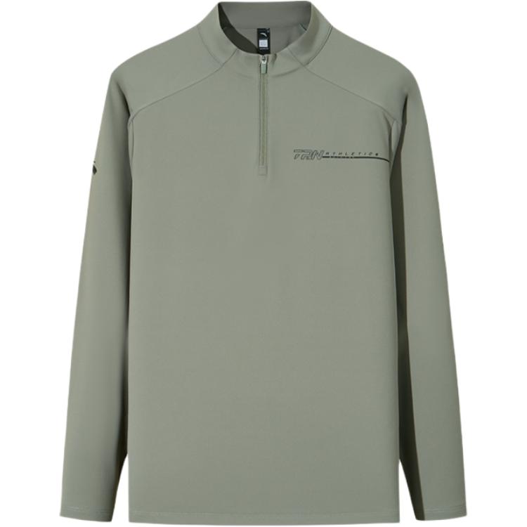 

Anta Мягкая и удобная дышащая футболка с длинным рукавом и воротником-стойкой с надписью Мужские топы 952547401-2 4XL