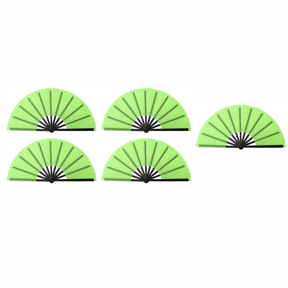 Juego de 5 Abanicos Grandes de Danza Plegables de 13 Pulgadas: Perfecto para Fiestas, Bodas y Plegado al Aire Libre--Abanicos Abanicos de Baile Cuadrado Piezas de Decoración